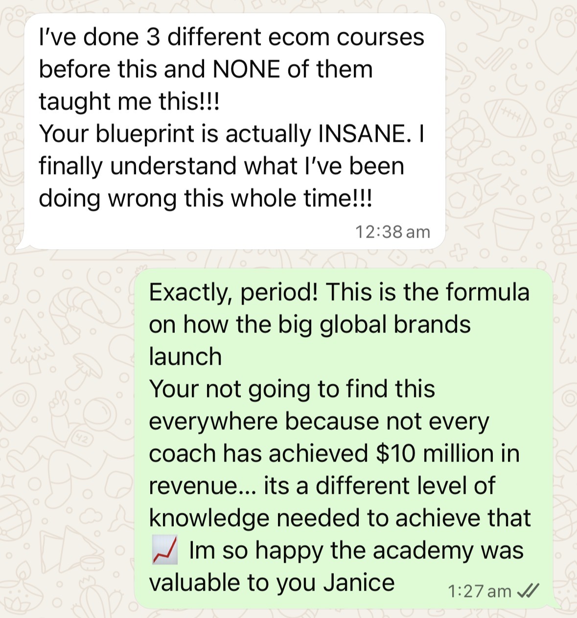 Student review: Your blueprint is actually INSANE, finally understand what I've been doing wrong