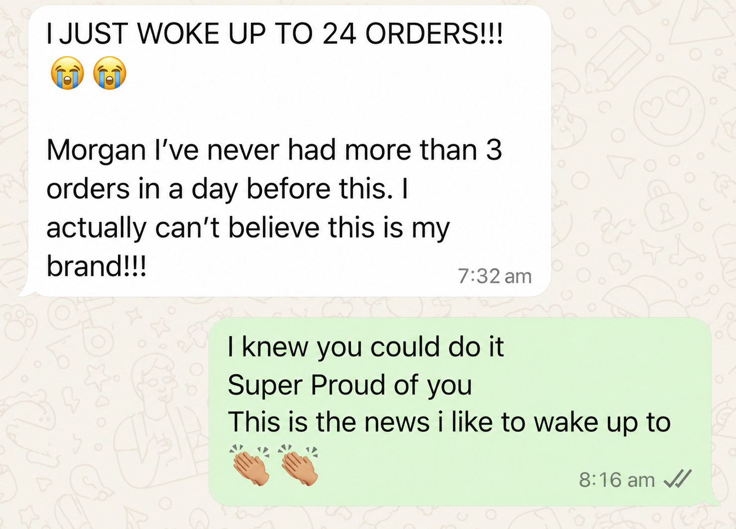 Student woke up to 24 orders after implementing the Academy blueprint